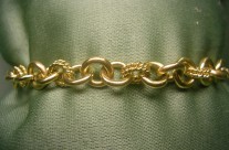 bracciale oro giallo a maglie tonde