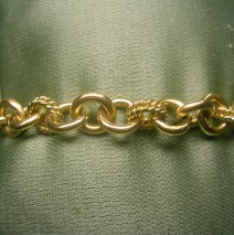 bracciale oro giallo a maglie tonde