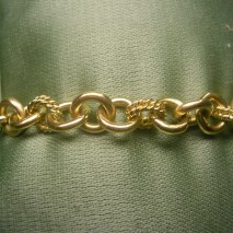 bracciale oro giallo a maglie tonde