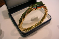 bracciale oro giallo filo intrecciato